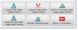 Menu Sales Ledger Posting Routines